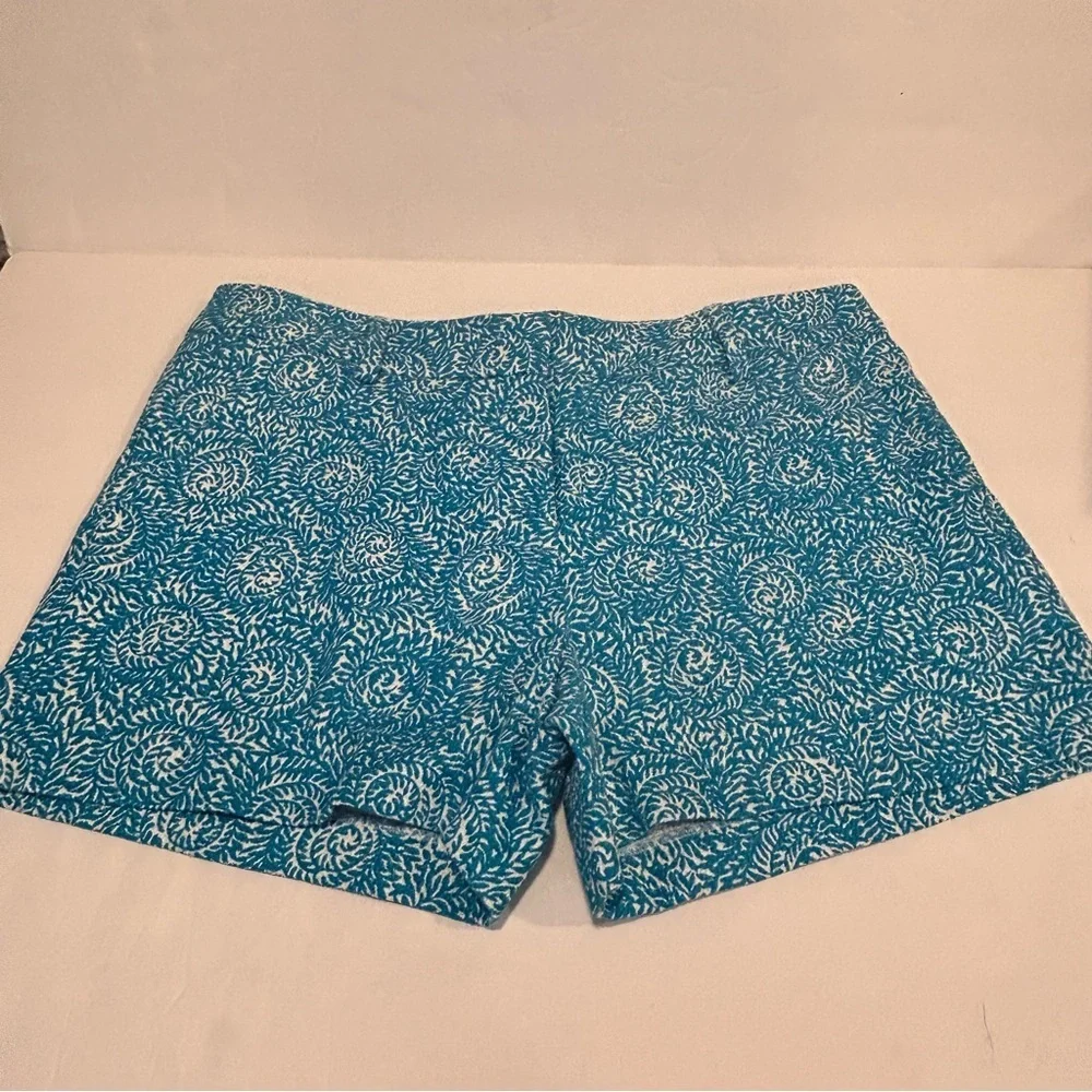 C Wonder Women’s Shorts, Turquoise & White Swirl, Boho, Cottagecore, Sz 10P NWT